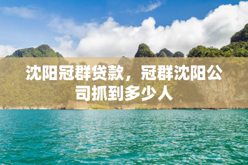  冠群贷款，冠群 公司抓到多少人